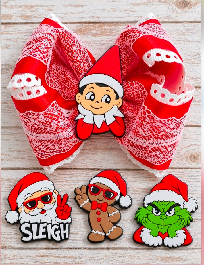 CHRISTMAS BOW FLATBACKS