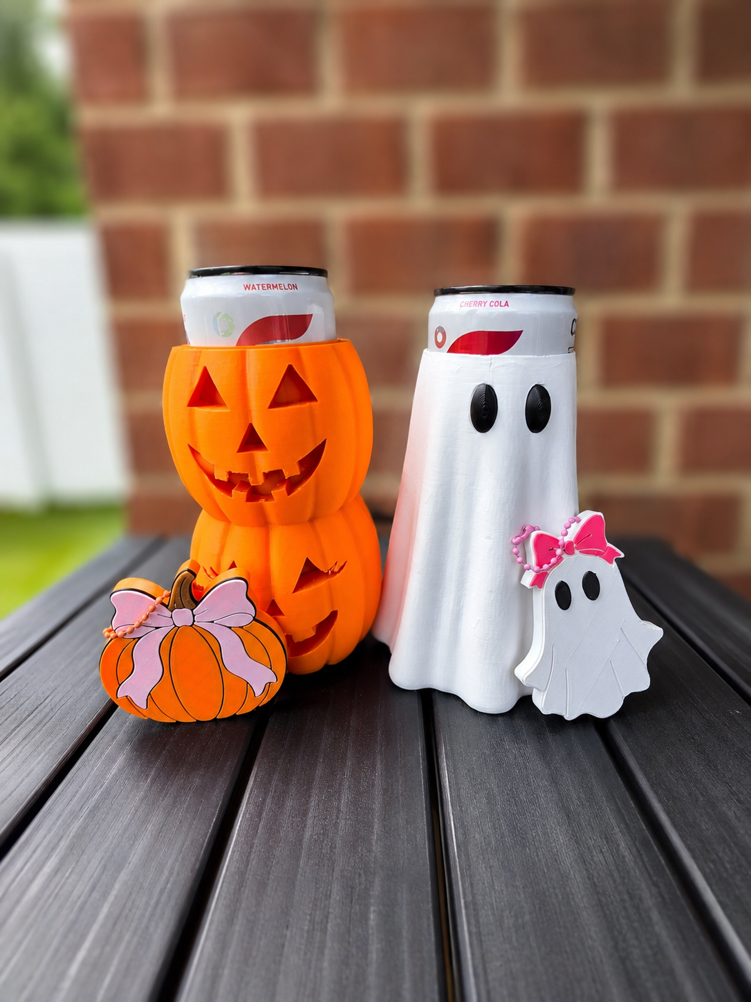 Pumpkin 12 Oz slim can with can opener keychain