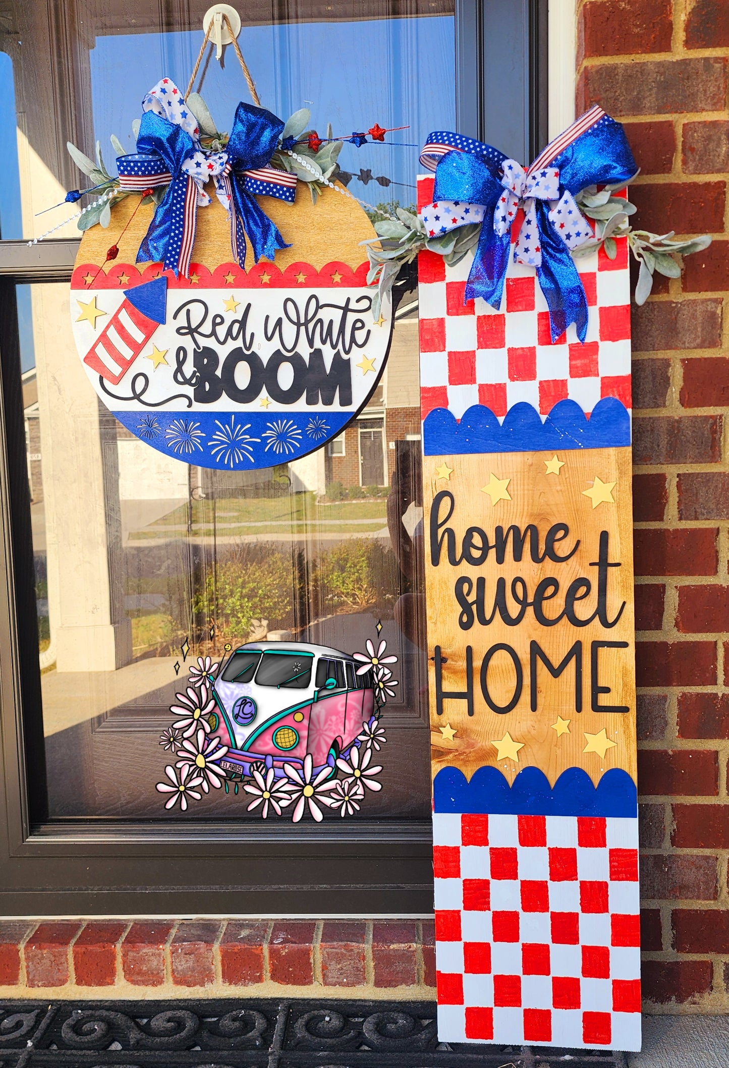 Red White and Blue Porch Set