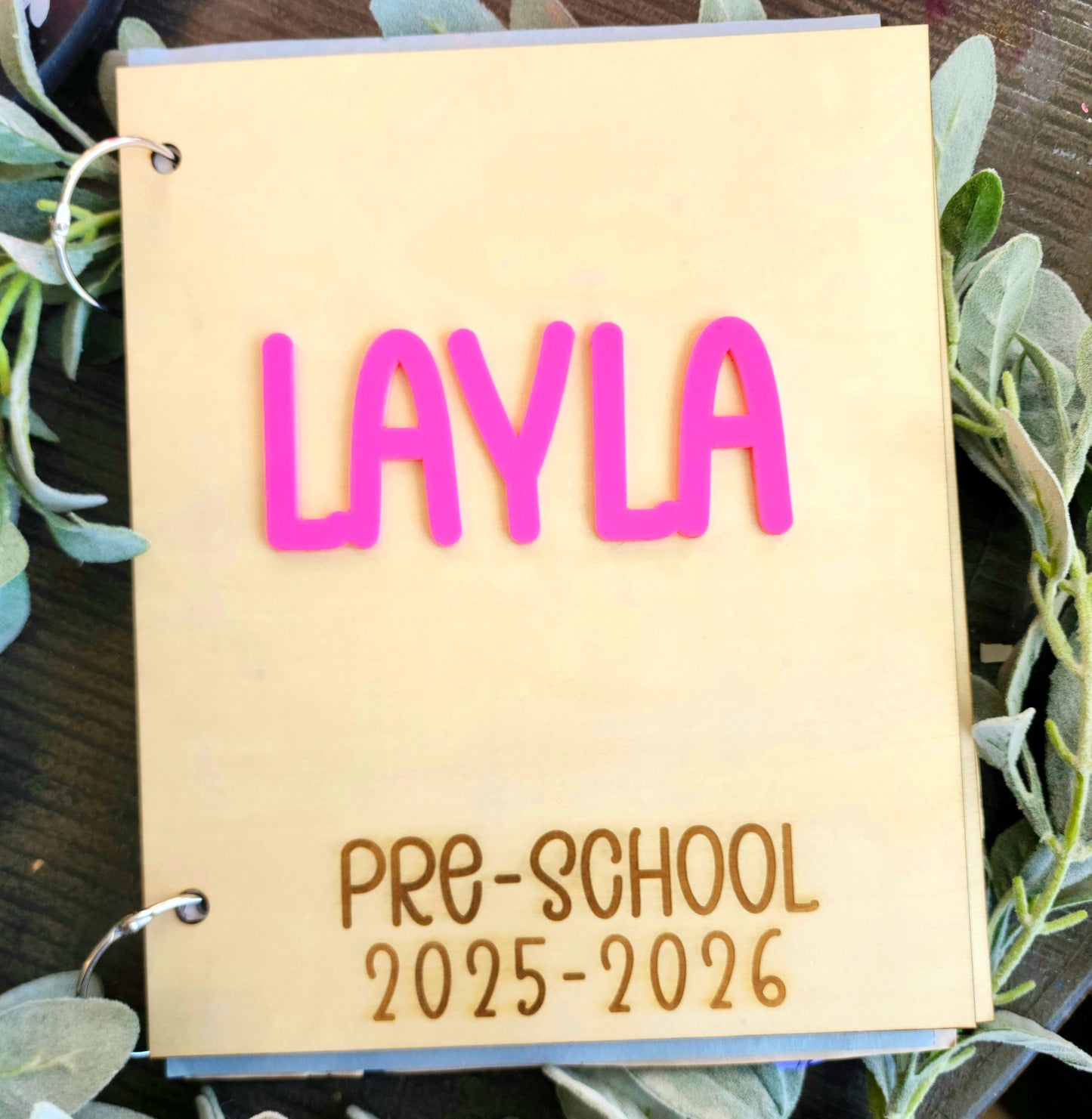 Personalized Memory & Art Keepsake Holder | Custom School Paper Organizer