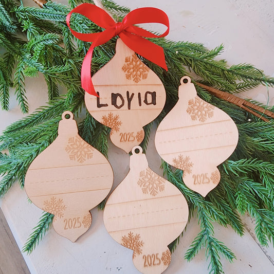 Handwritten Name Ornament