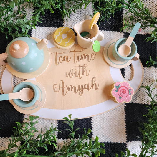 Engraved Tea Set