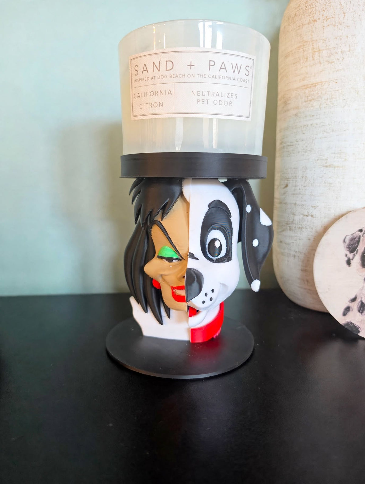 Cruella/ Dalmatian  Candle Holder